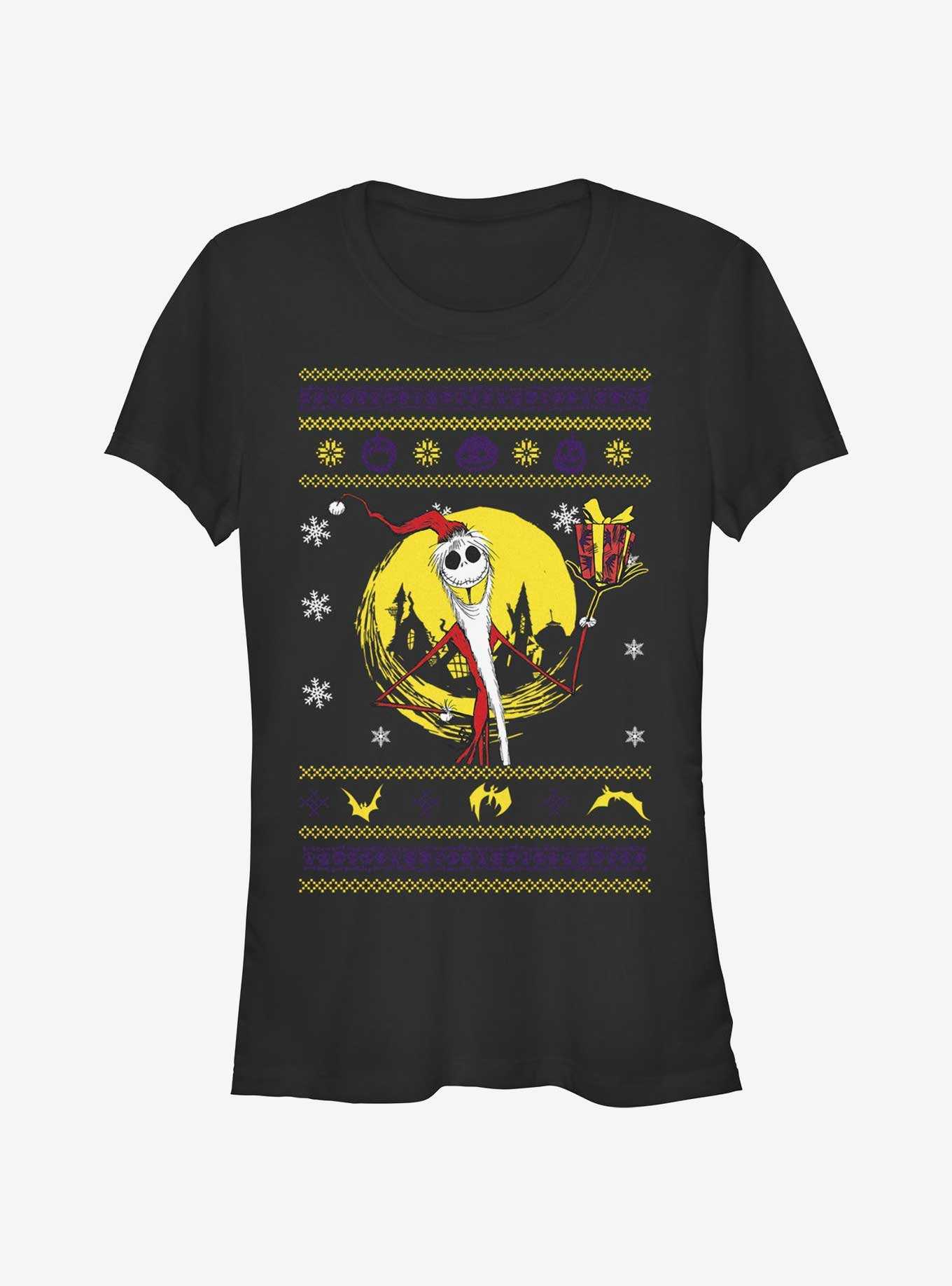 Disney The Nightmare Before Christmas Jack Ugly Holidays Style Girls T-Shirt, , hi-res