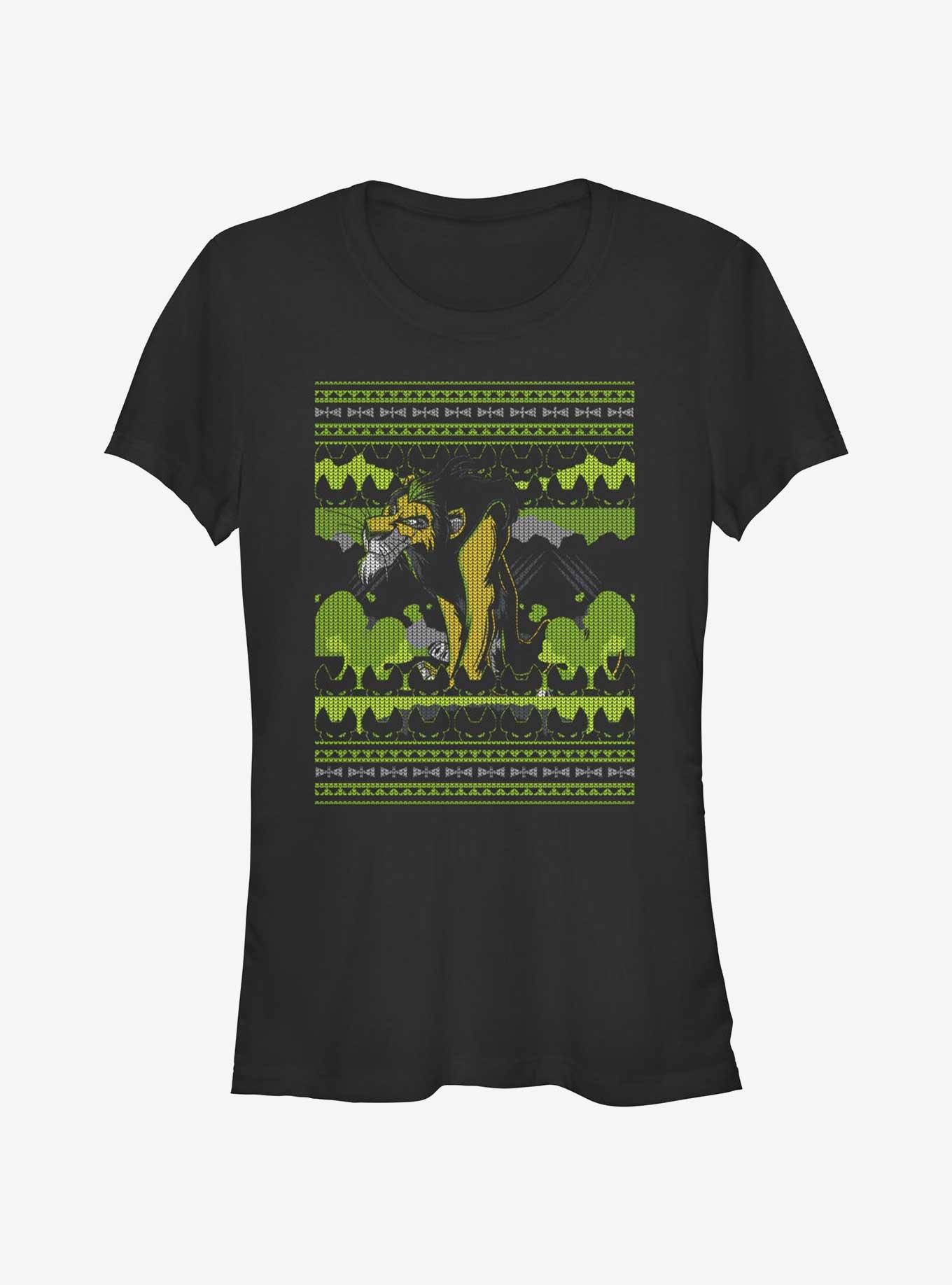 Disney The Lion King Scar Ugly Holiday Girls T-Shirt, , hi-res