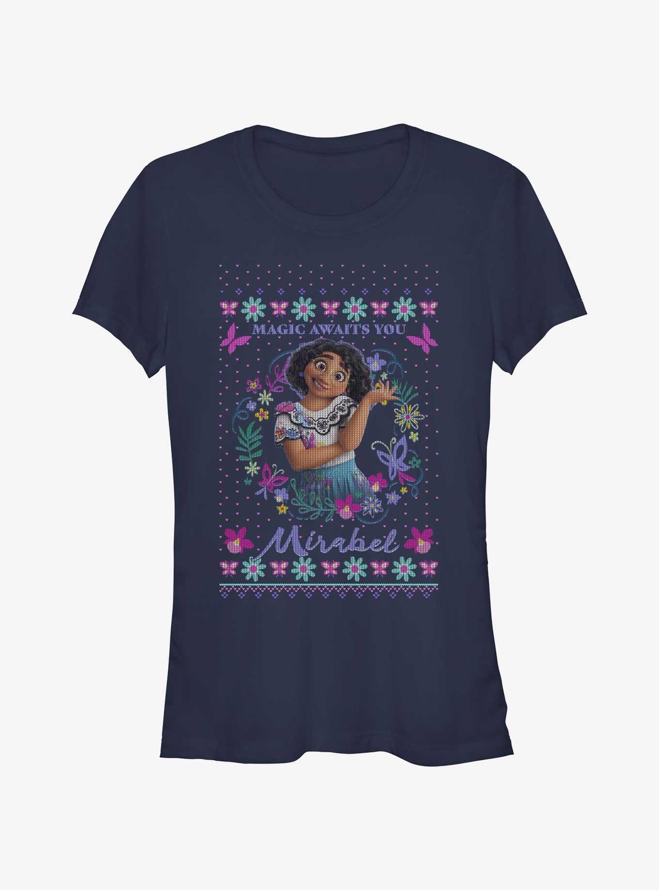 Disney Encanto Mirabel Ugly Holiday Girls T-Shirt, NAVY, hi-res
