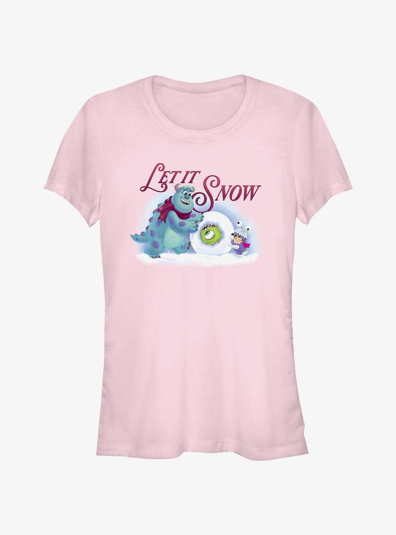 Disney Pixar Monsters Inc. Let It Snow Girls T-Shirt, LIGHT PINK, hi-res