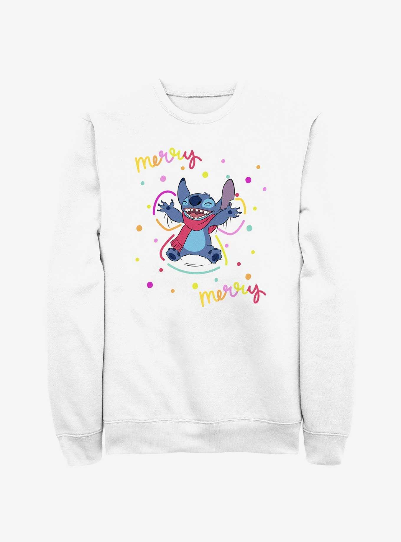 Disney Lilo & Stitch Merry Merry Snow Angel Sweatshirt, , hi-res