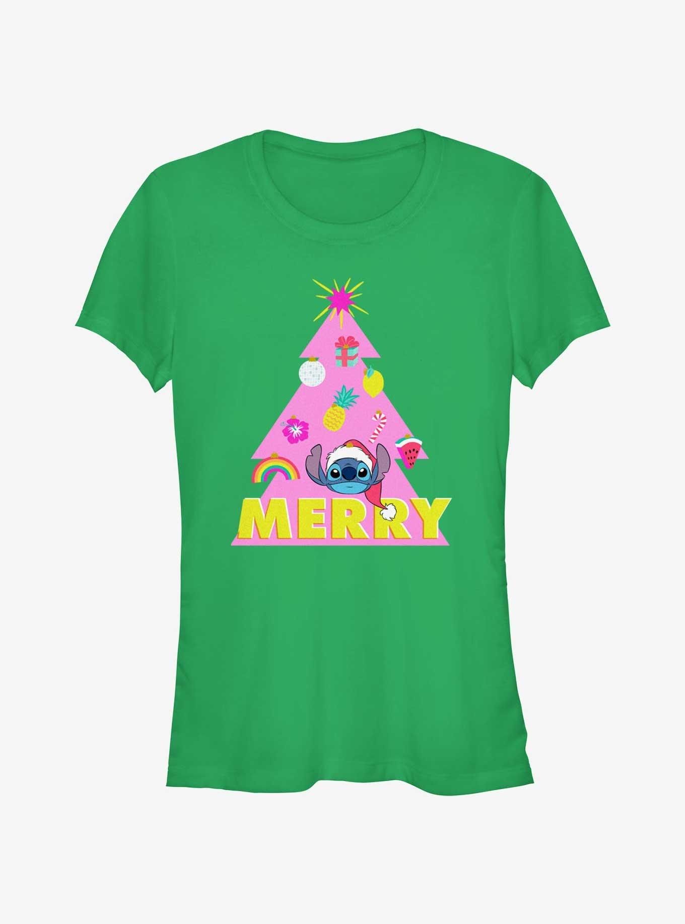Disney Lilo & Stitch Merry Christmas Tree Girls T-Shirt, , hi-res