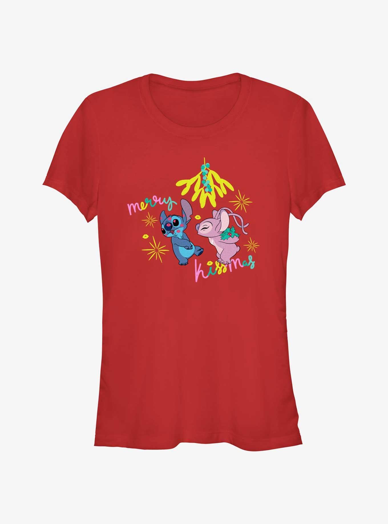 Disney Lilo & Stitch Merry Kissmas Mistletoe Girls T-Shirt