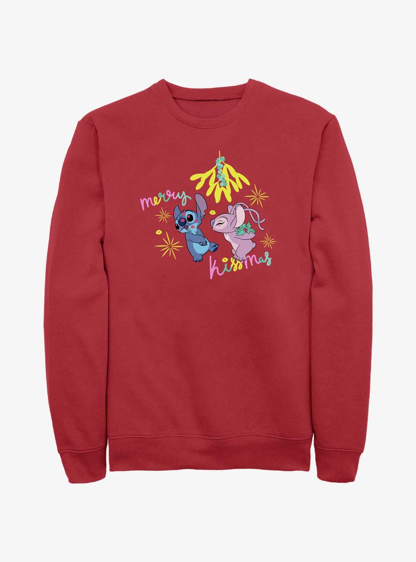 Disney Lilo & Stitch Merry Kissmas Mistletoe Sweatshirt, , hi-res