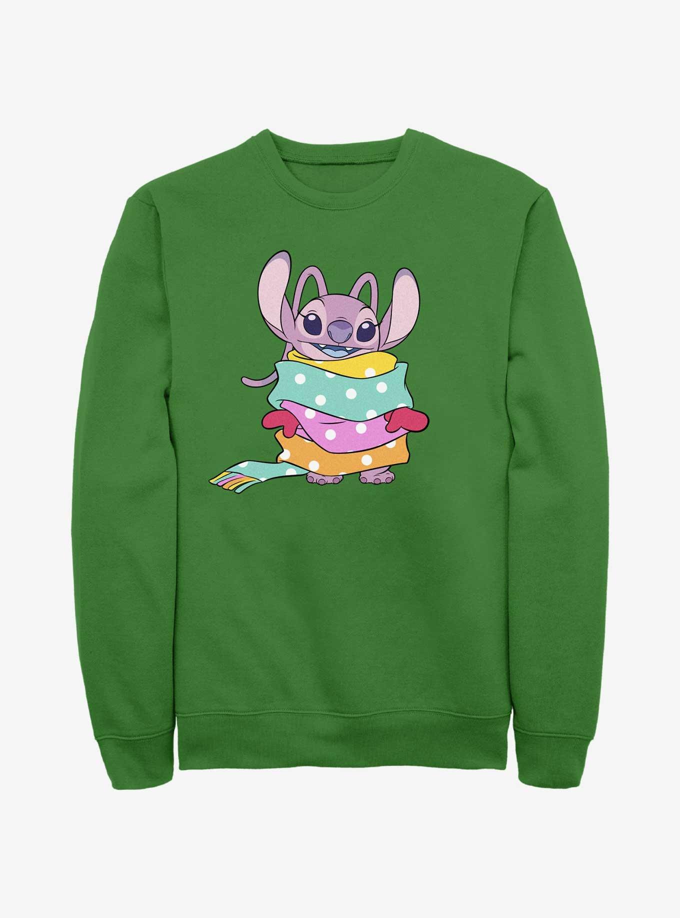 Disney Lilo & Stitch Experiment 624 Angel Wrapped In Scarves Sweatshirt, KELLY, hi-res