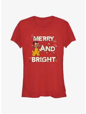 Disney Pluto Merry And Bright Girls T-Shirt, , hi-res