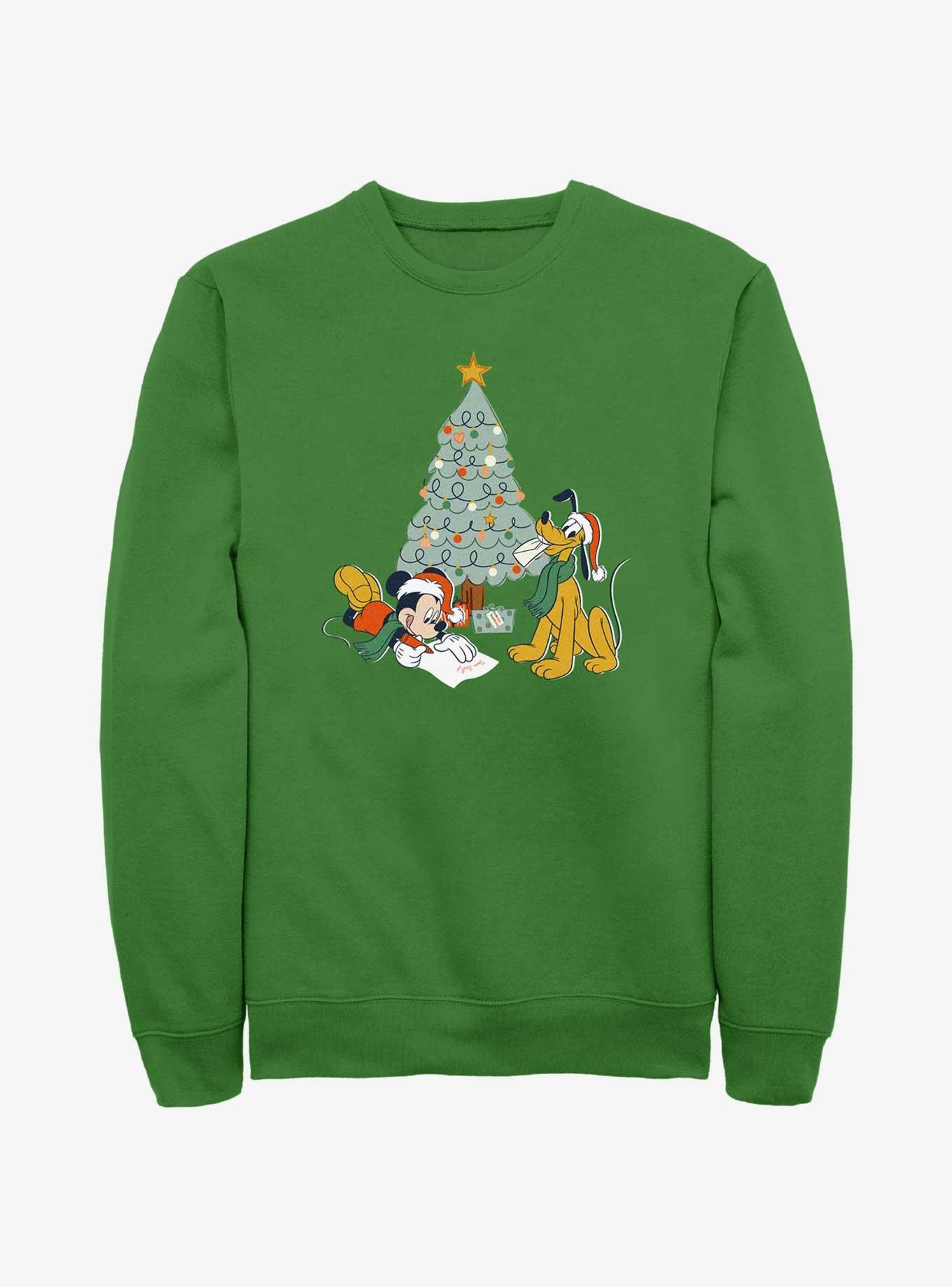 Disney Mickey Mouse & Pluto Letter For Santa Sweatshirt, KELLY, hi-res