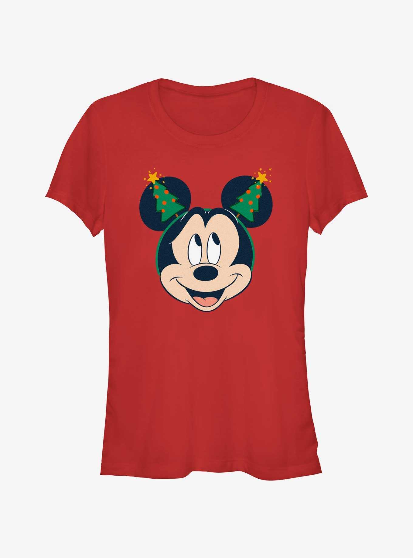Disney Mickey Mouse Christmas Tree Ears Girls T-Shirt, , hi-res