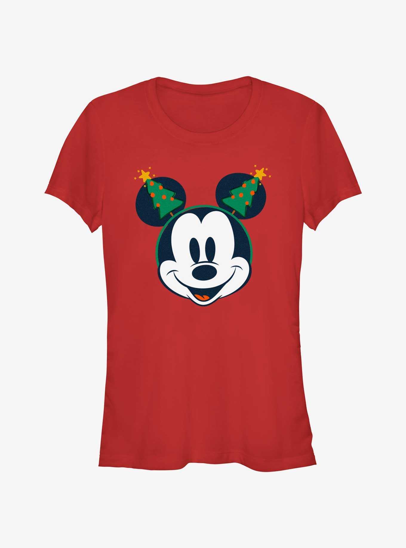 Disney Mickey Mouse Classic Christmas Tree Ears Girls T-Shirt, , hi-res