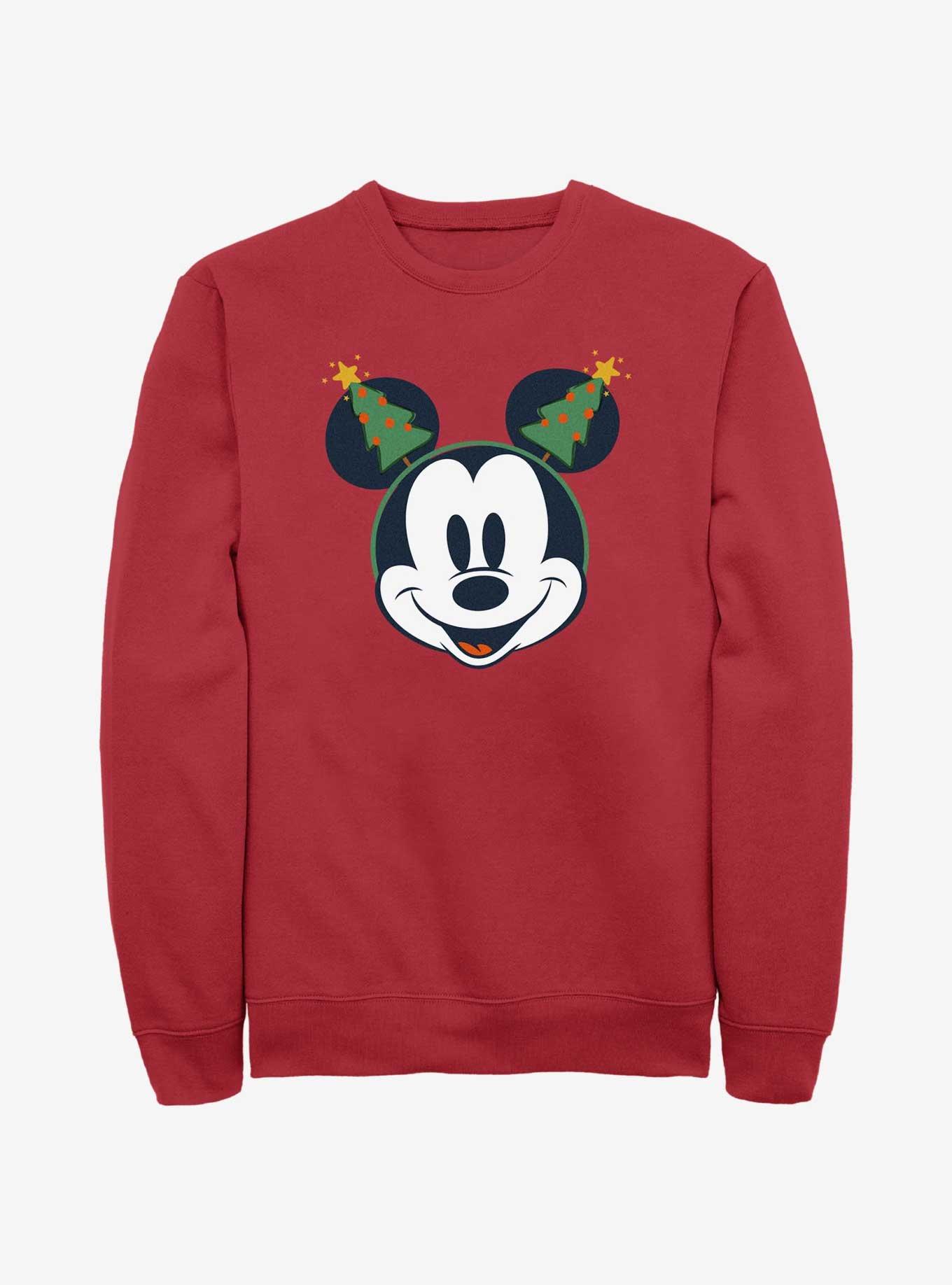 Disney Mickey Mouse Classic Christmas Tree Ears Sweatshirt, , hi-res