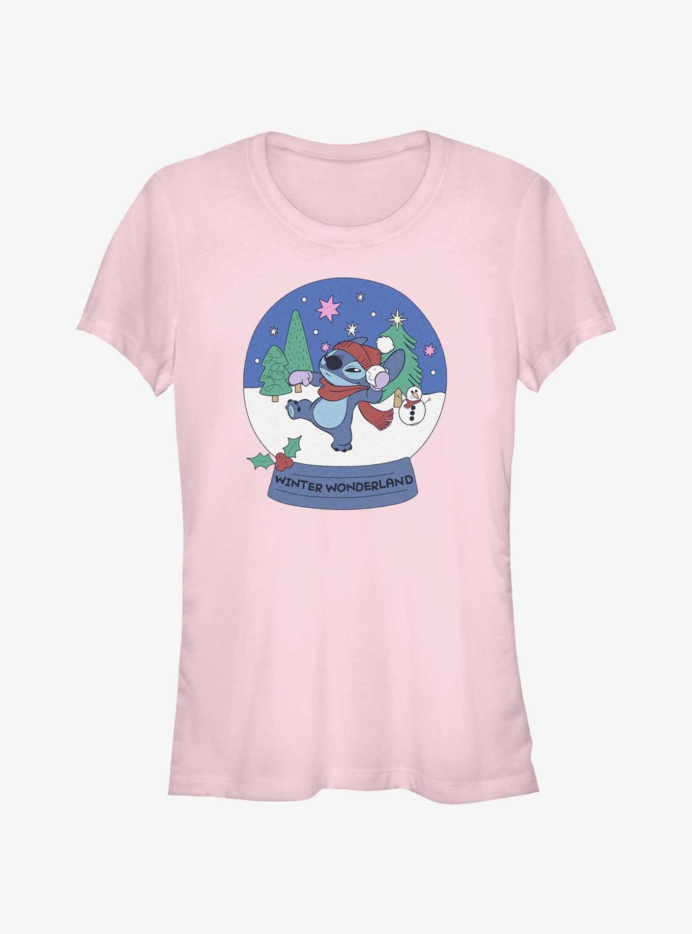Disney Lilo & Stitch Winter Wonderland Snowglobe Girls T-Shirt, , hi-res