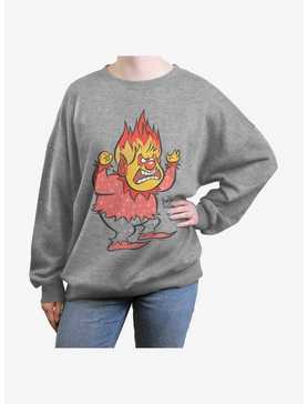 The Year Without a Santa Claus Vintage Heat Miser Girls Oversized Sweatshirt, , hi-res