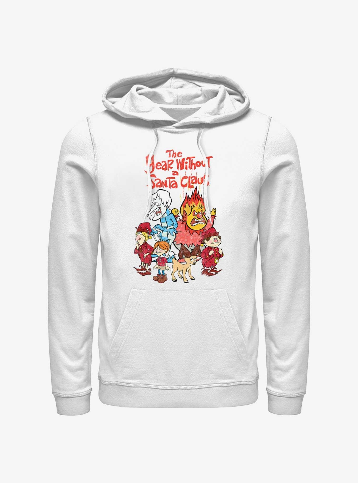 The Year Without a Santa Claus Logo Group Hoodie, WHITE, hi-res