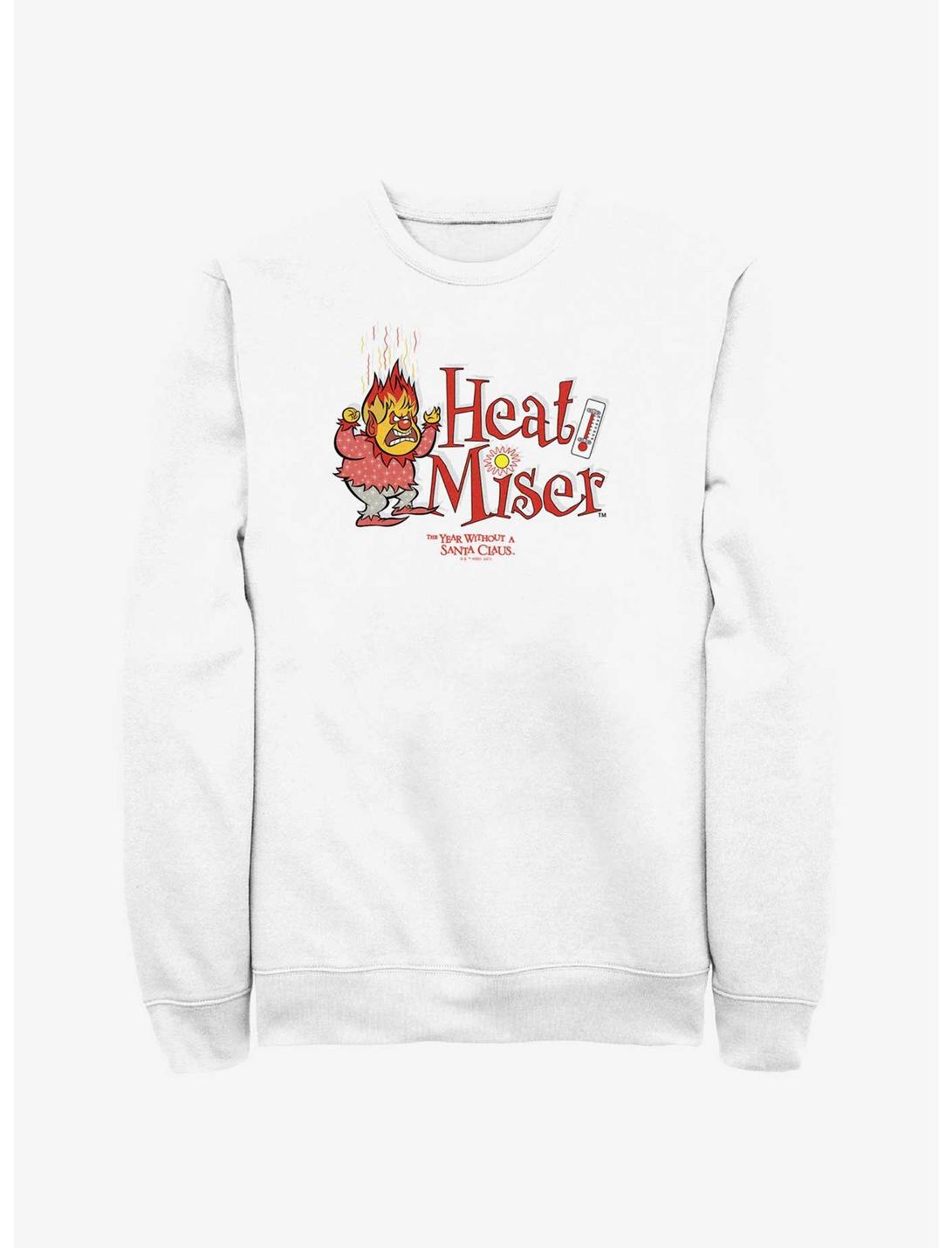 The Year Without a Santa Claus Heat Miser Badge Sweatshirt, WHITE, hi-res