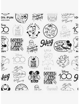 Disney100 Icons Black Peel and Stick Wallpaper, , hi-res