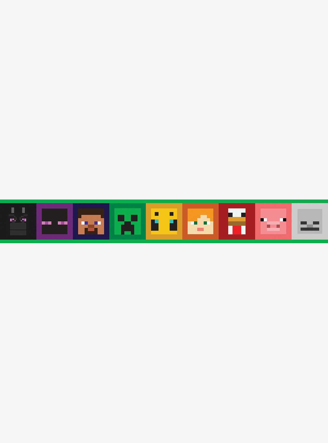 Minecraft Iconic Faces Peel and Stick Wallpaper Border, , hi-res