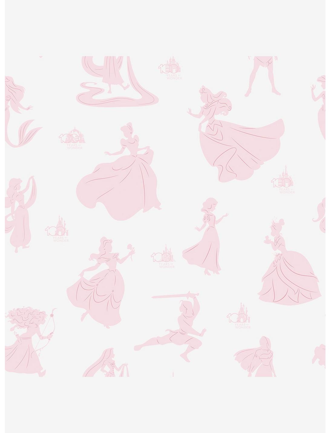 Disney100 Princesses Pink Peel and Stick Wallpaper, , hi-res