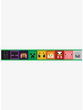 Minecraft Iconic Faces Peel and Stick Wallpaper Border, , hi-res