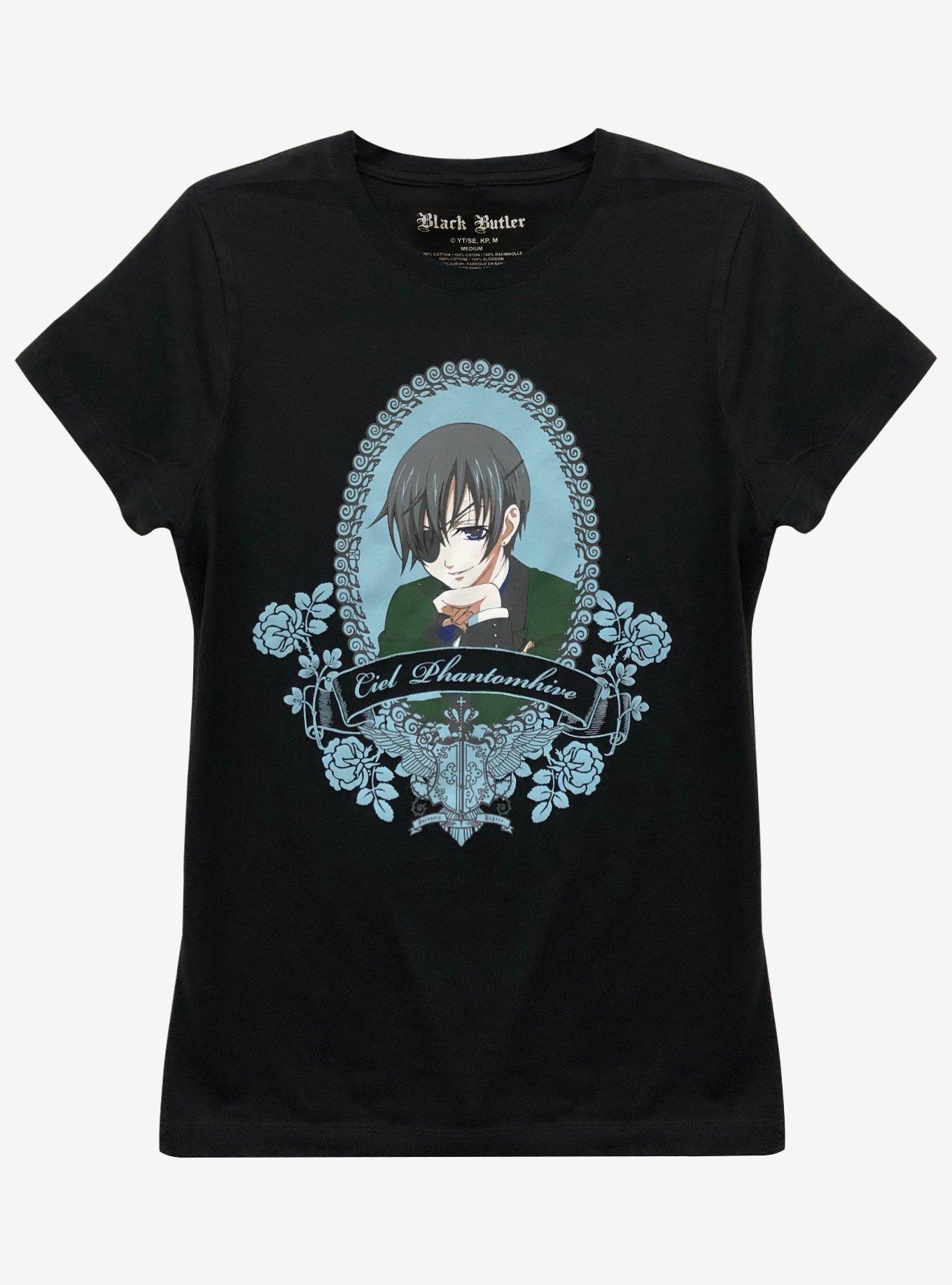 Black Butler Ciel Frame Boyfriend Fit Girls T-Shirt, MULTI, hi-res