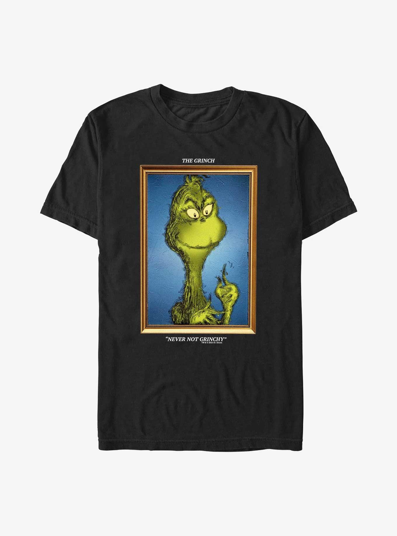 Dr. Seuss Grinch Portrait T-Shirt, BLACK, hi-res