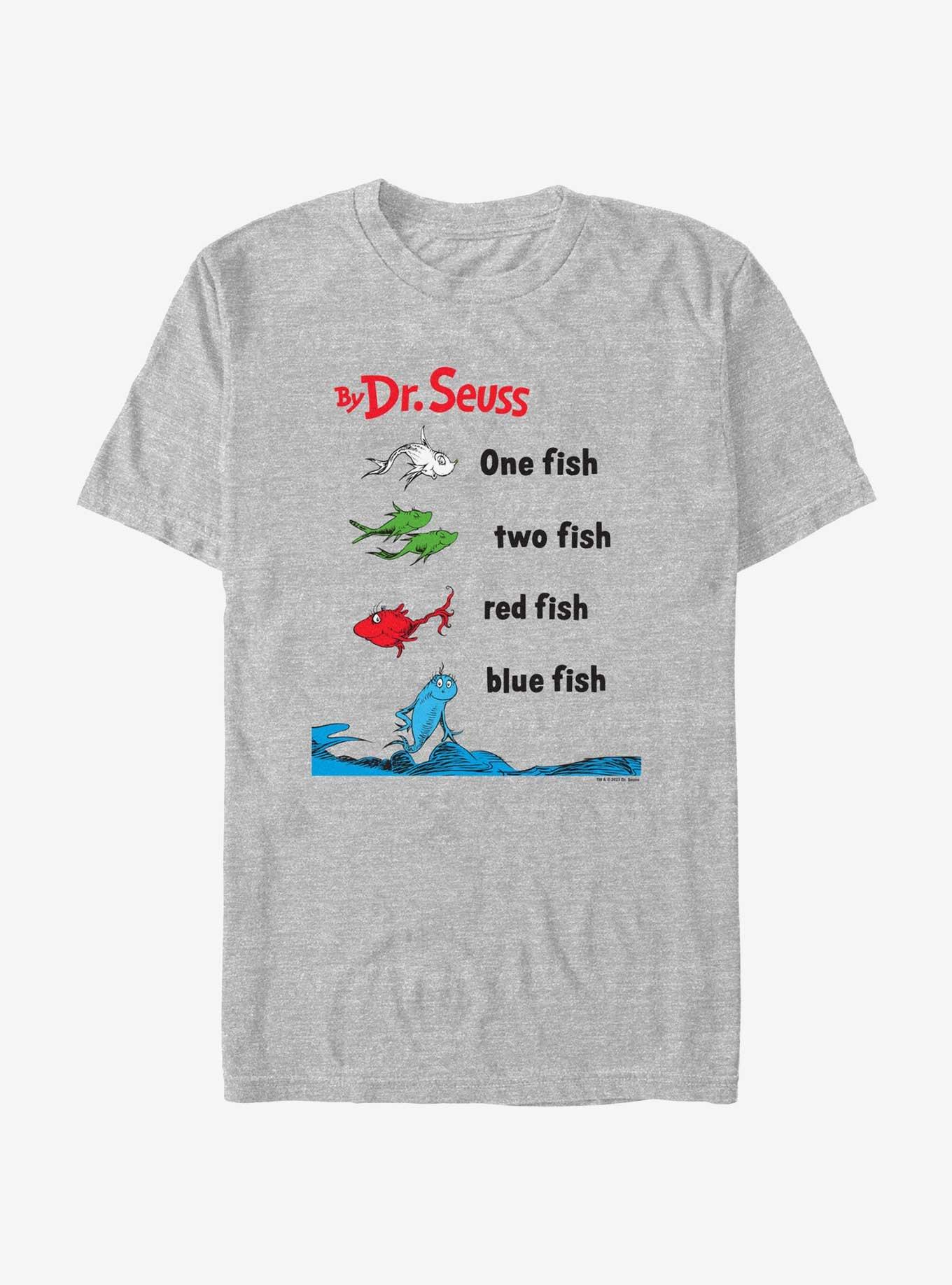 Dr Seuss One Fish Two Fish Red Fish Blue Fish chri Kids T-Shirt