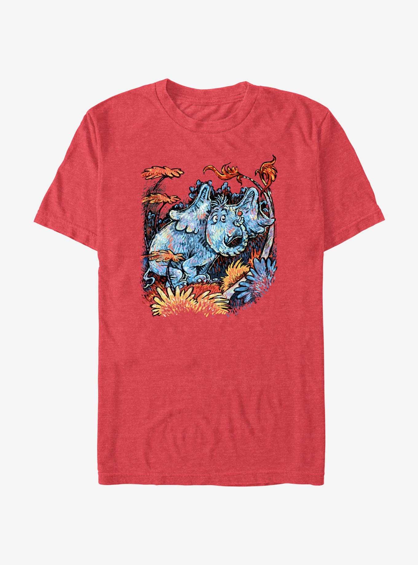 Dr. Seuss Horton Hears A Who Painting T-Shirt, RED HTR, hi-res