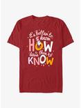 Dr. Seuss Cat In The Cat Know How To Learn T-Shirt, CARDINAL, hi-res