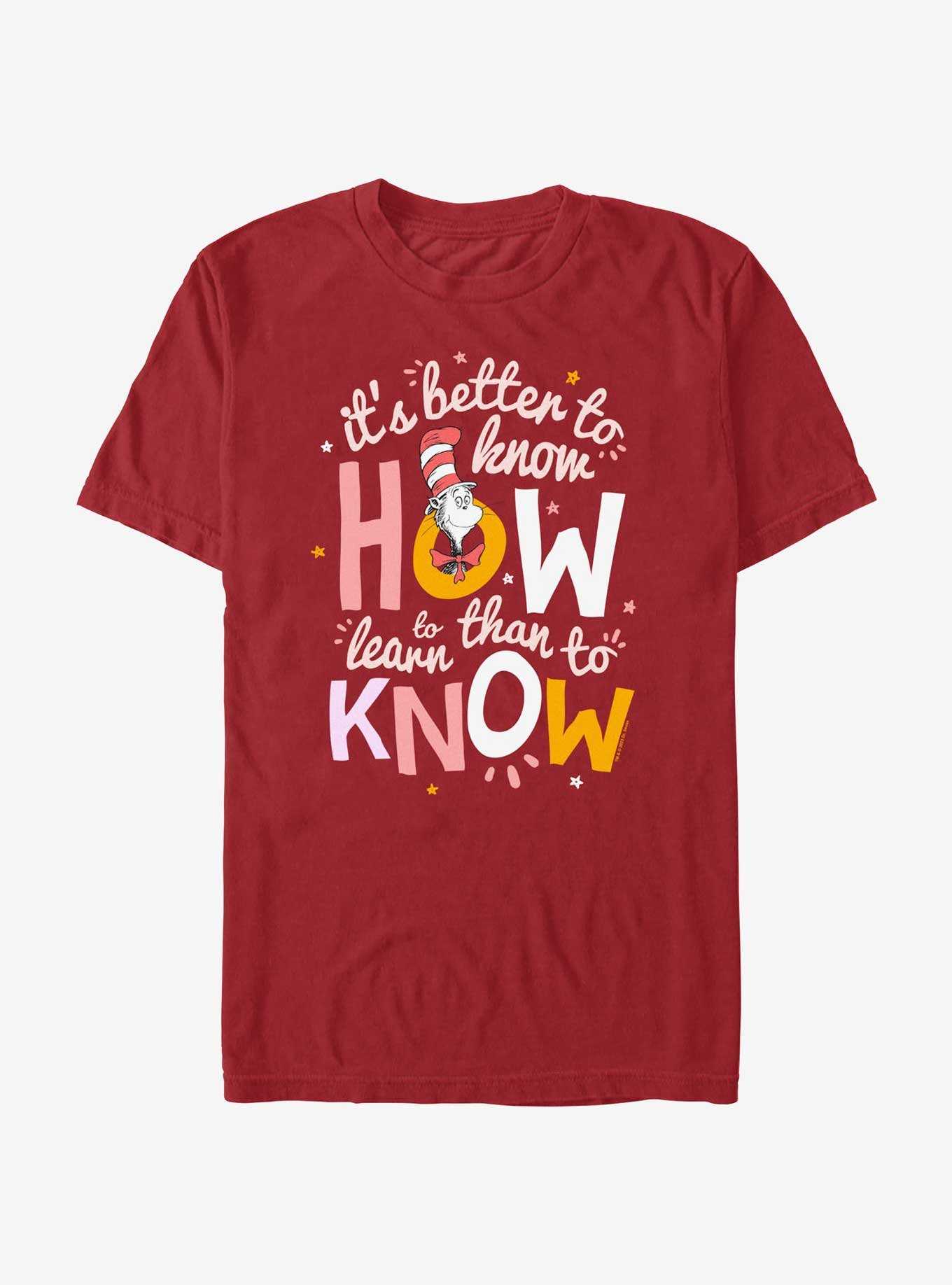 Dr. Seuss Cat In The Cat Know How To Learn T-Shirt, , hi-res