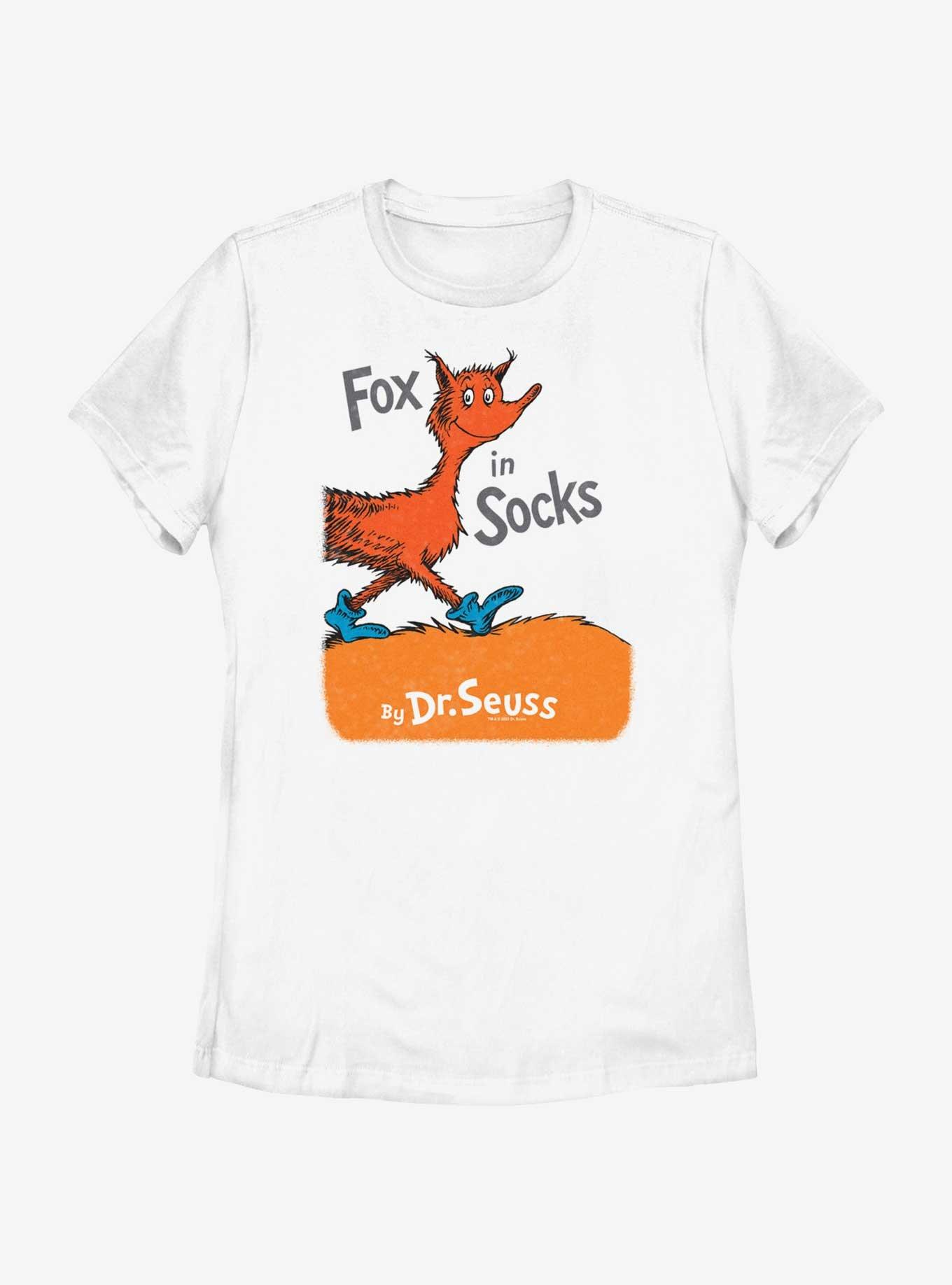 Dr. Seuss Fox In Socks Womens T-Shirt, WHITE, hi-res