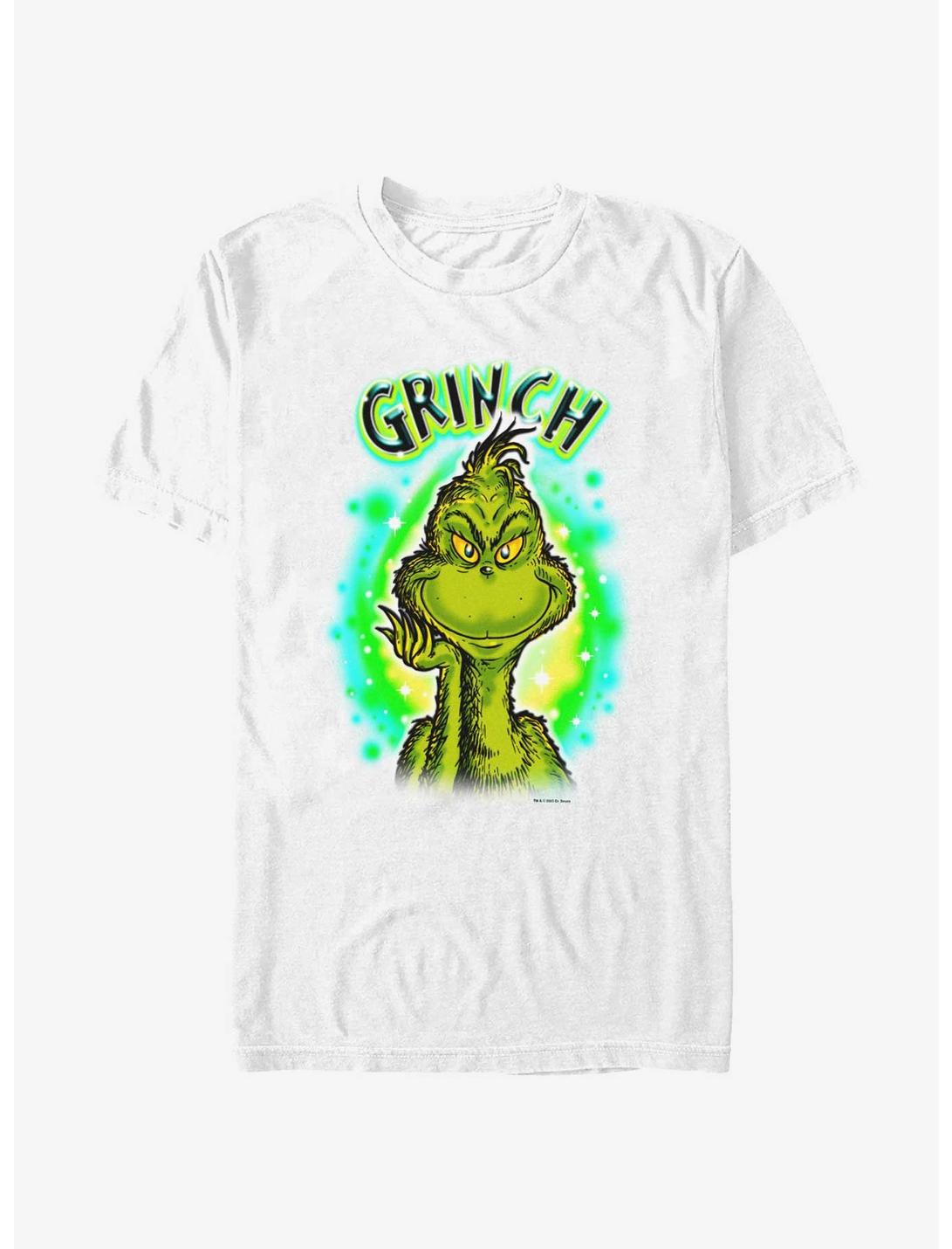Dr. Seuss Airbrush Grinch T-Shirt, WHITE, hi-res