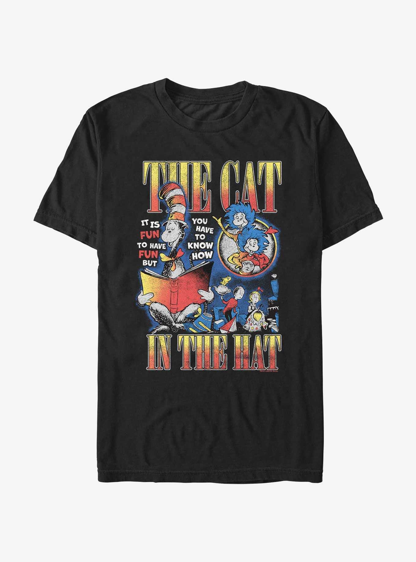 Dr. Seuss The Cat In The Hat Reading T-Shirt, , hi-res