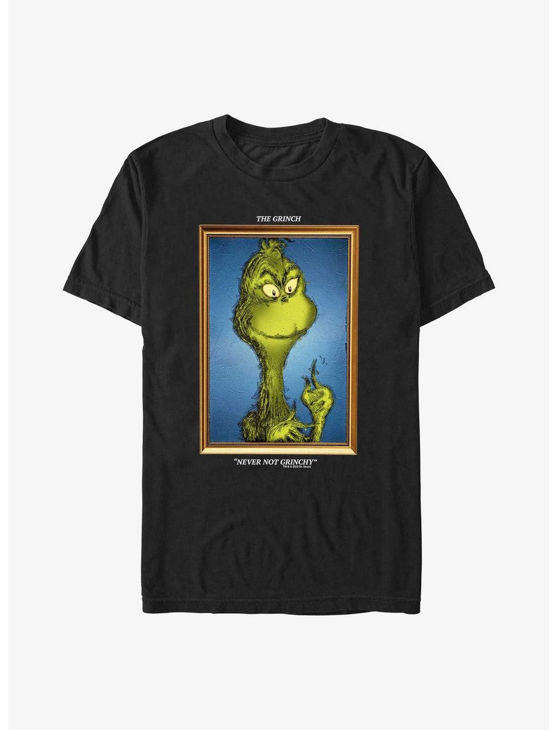 Dr. Seuss Grinch Portrait T-Shirt, BLACK, hi-res