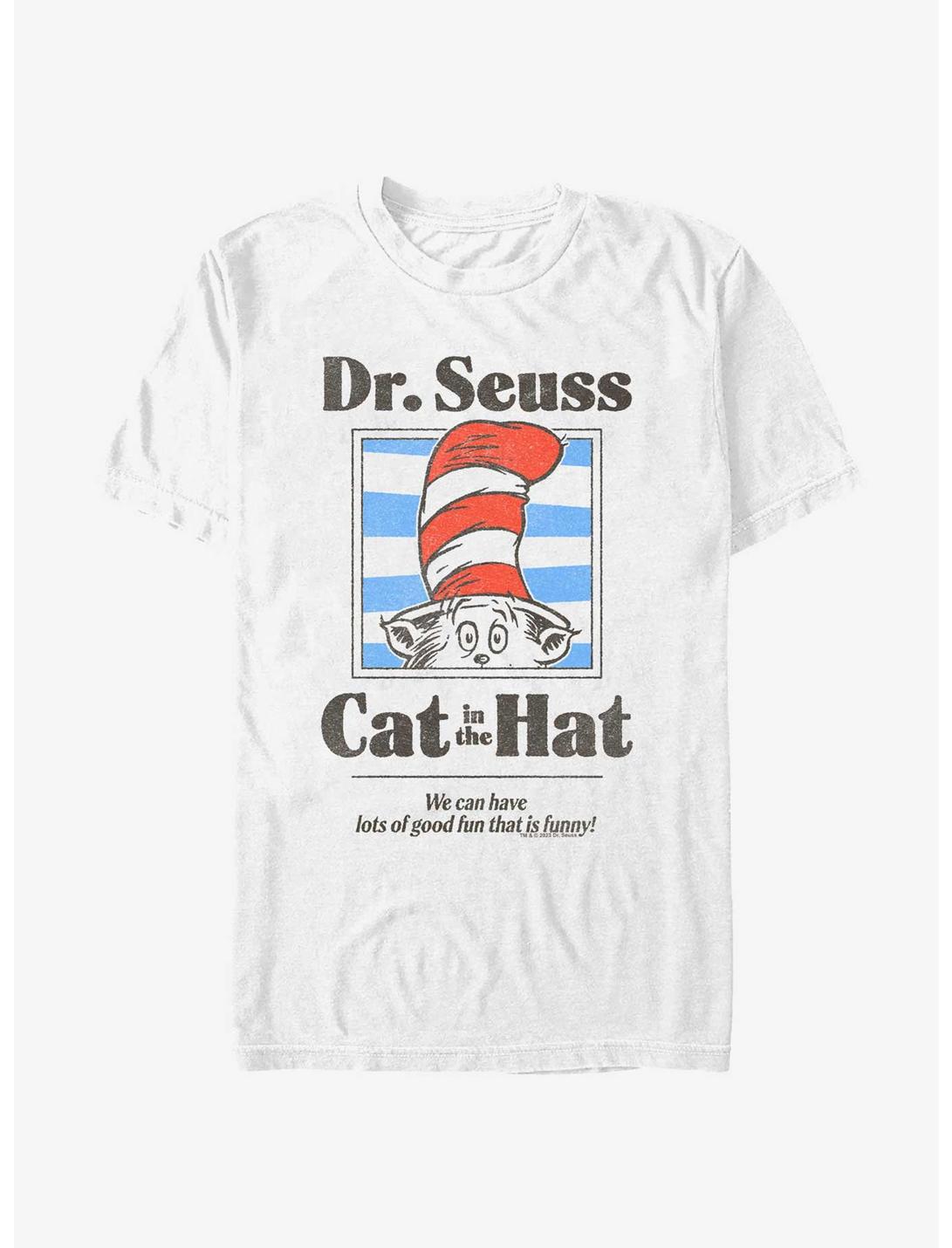 Dr. Seuss Cat In The Hat Fun That Is Funny T-Shirt, WHITE, hi-res