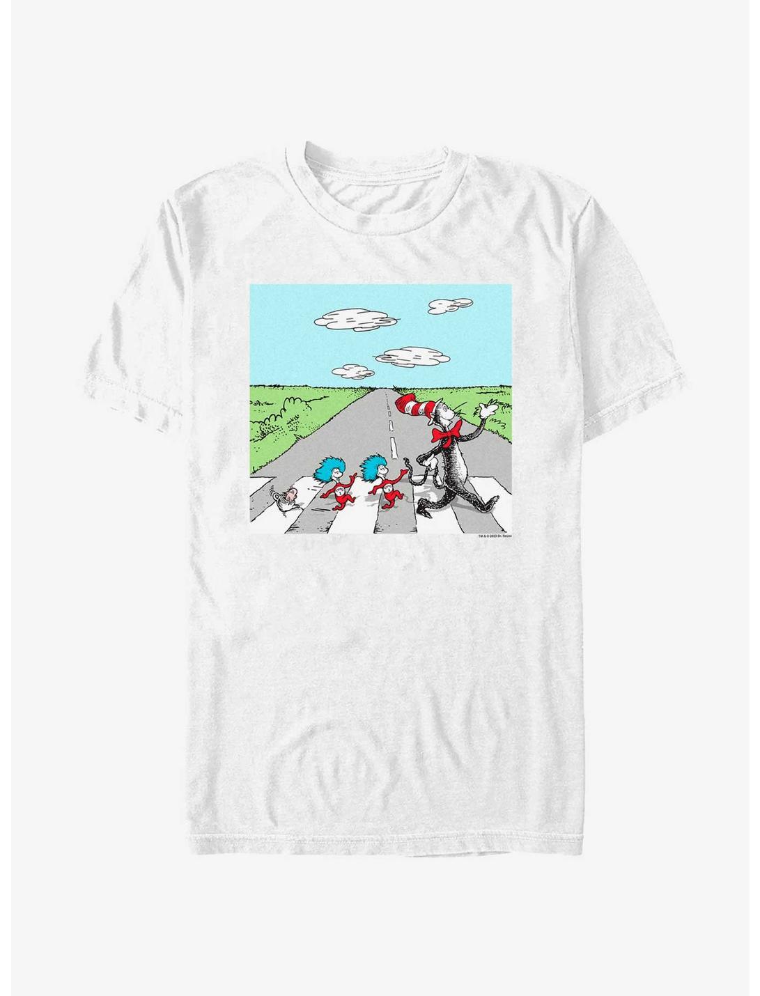Dr. Seuss Cat In The Hat and Things Crossing T-Shirt, WHITE, hi-res