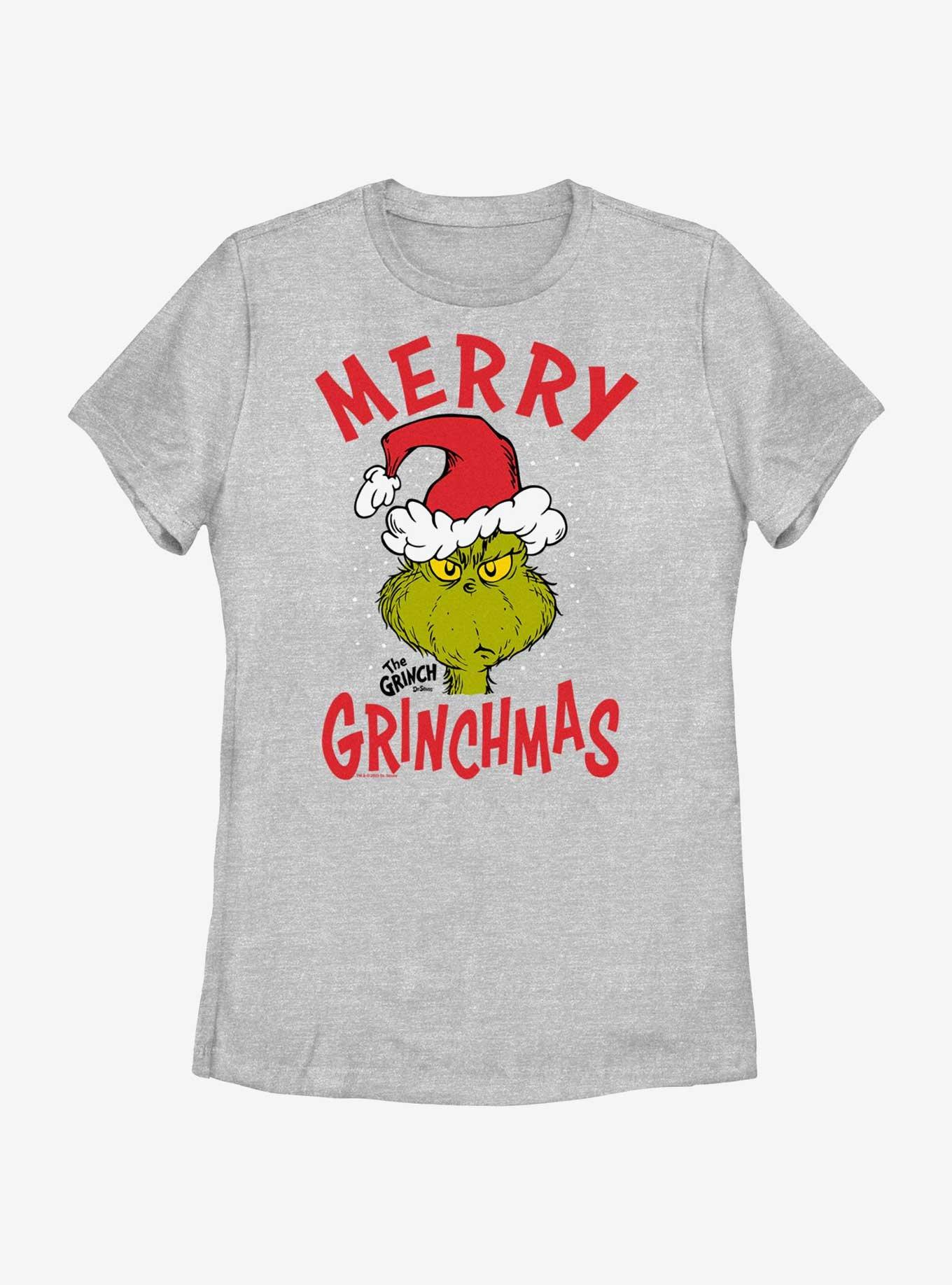 Dr. Seuss Merry Grinchmas Womens T-Shirt, ATH HTR, hi-res