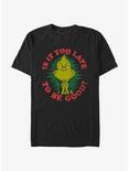 Dr. Seuss Grinch Is It Too Late To Be Good T-Shirt, BLACK, hi-res