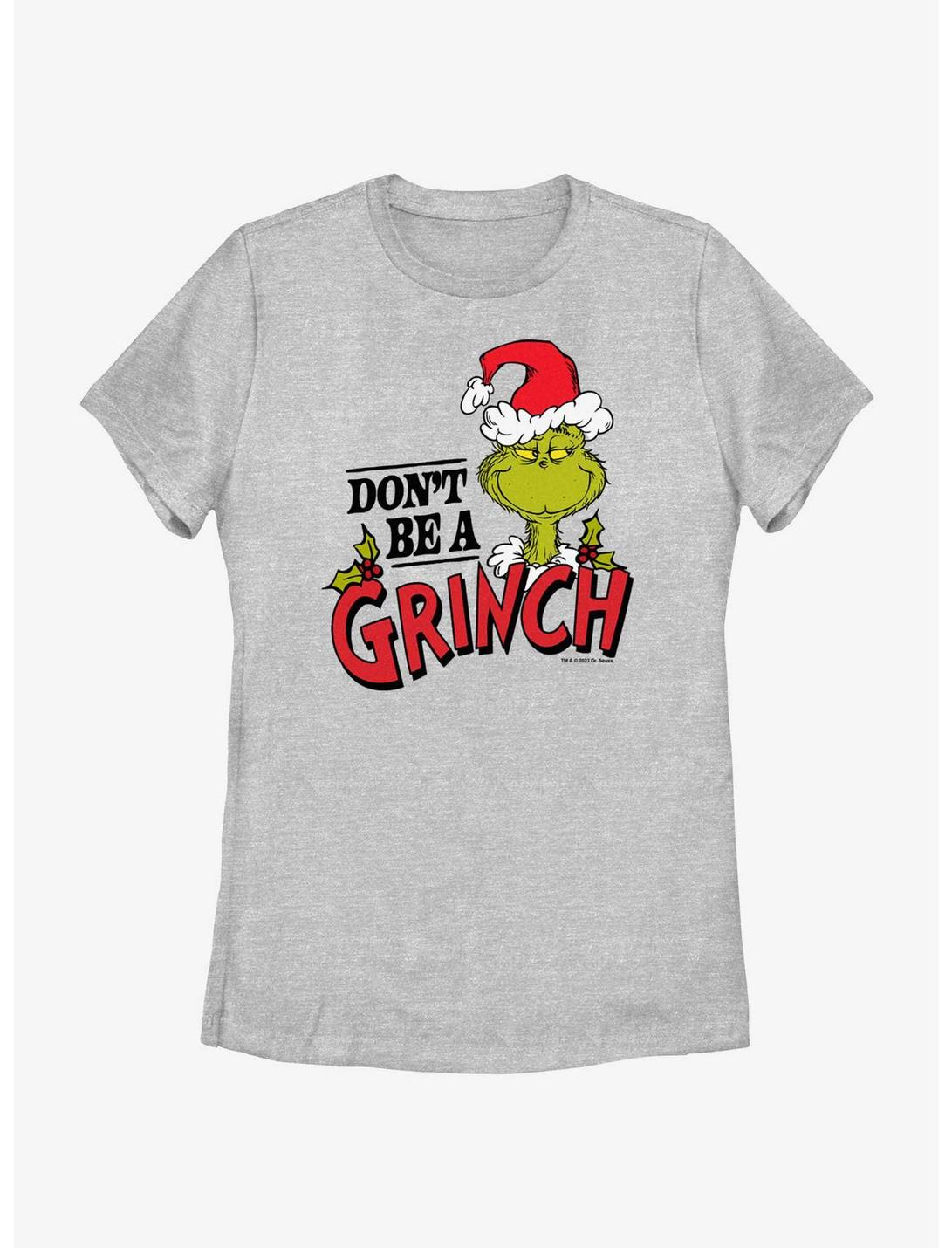 Dr. Seuss Don't Be A Grinch Womens T-Shirt, ATH HTR, hi-res