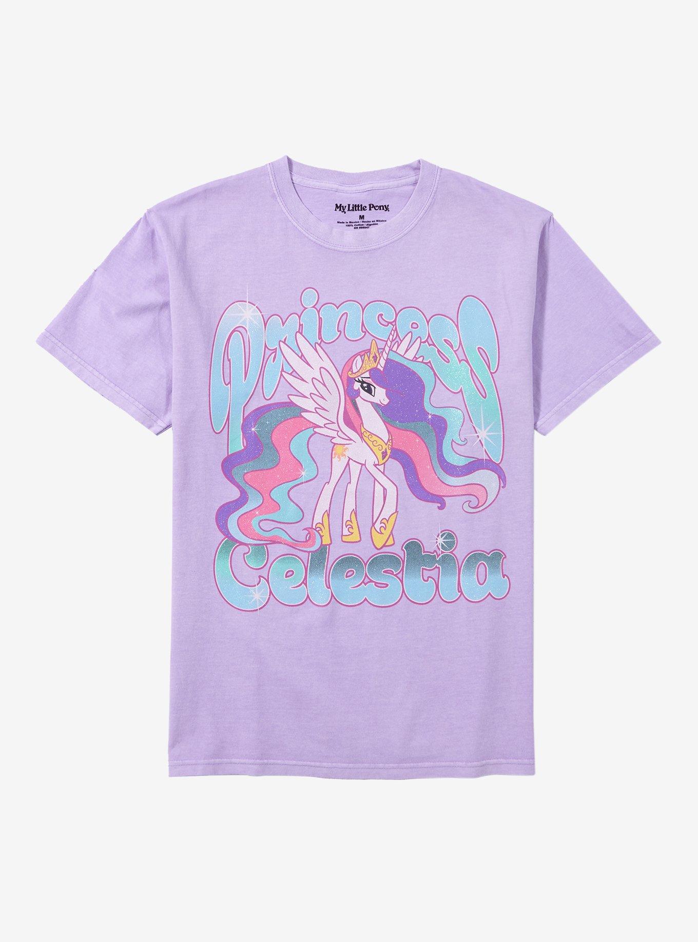My Little Pony Princess Celestia Glitter Boyfriend Fit Girls T 
