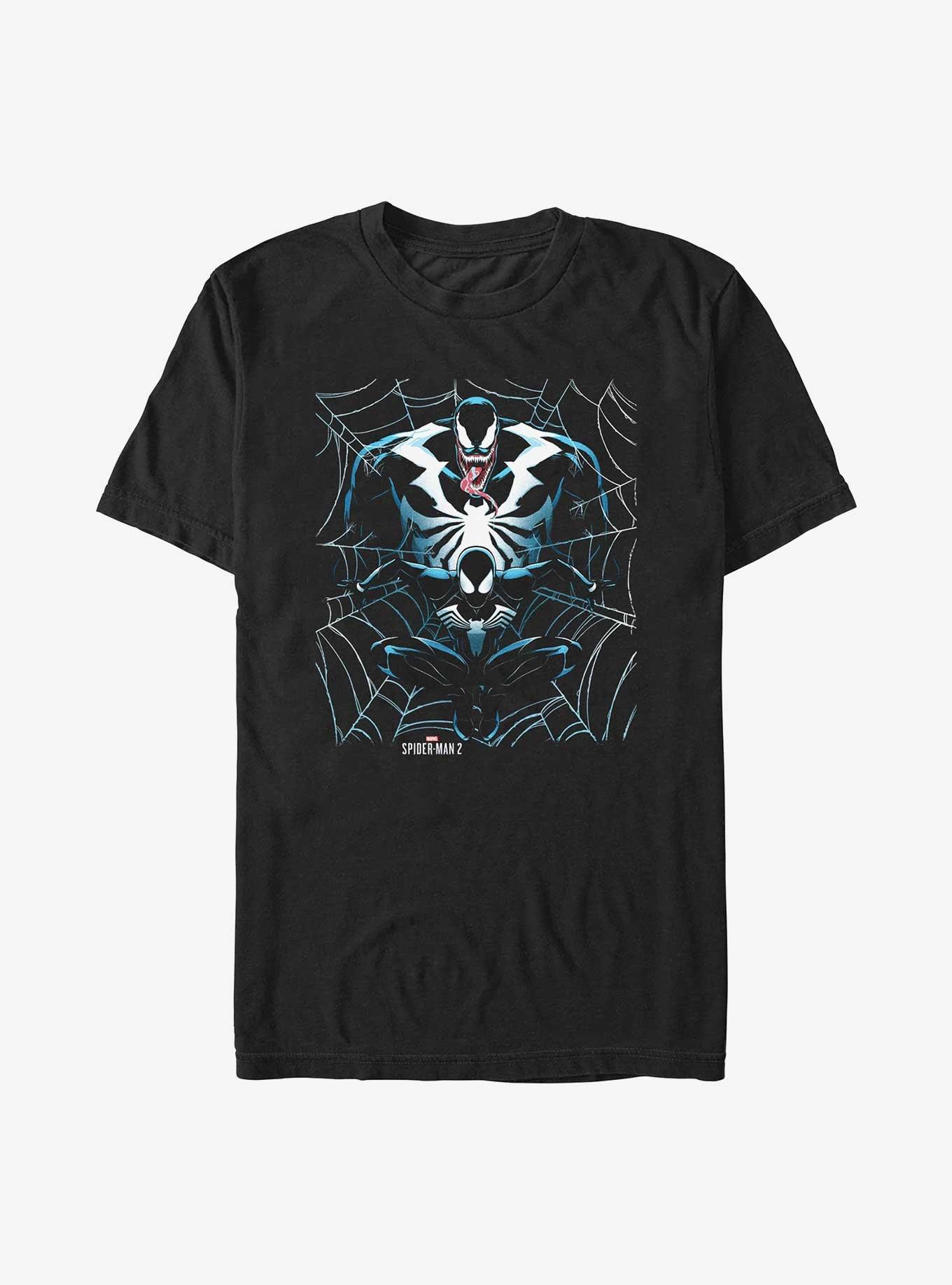 Marvel Spider-Man 2 Game Spider-Man Venom Web T-Shirt, BLACK, hi-res