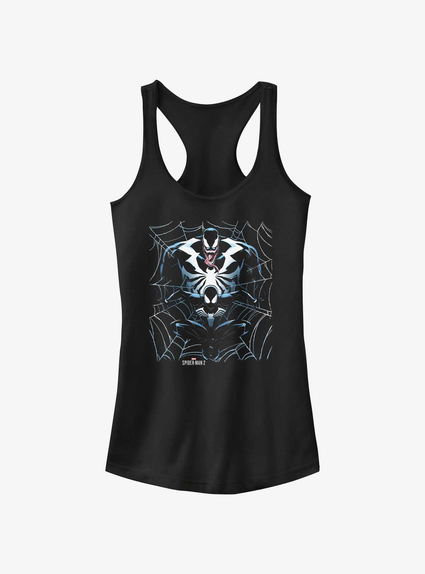 Marvel Spider-Man 2 Game Spider-Man Venom Web Girls Tank, BLACK, hi-res