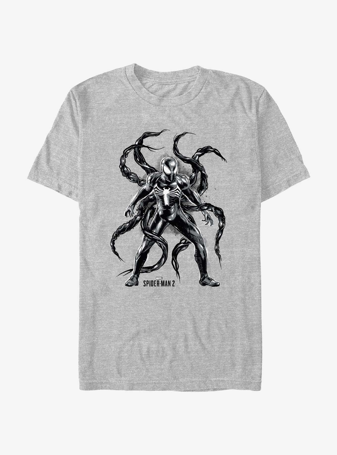 Marvel Spider-Man 2 Game Venom Tentacles T-Shirt, ATH HTR, hi-res