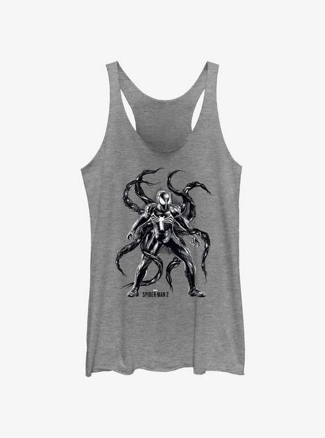 Marvel Spider-Man 2 Game Venom Tentacles Girls Tank - GREY | Hot Topic