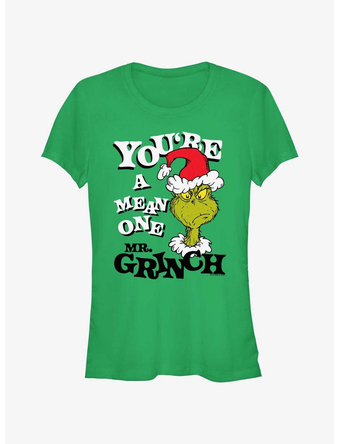 Dr. Seuss You're A Mean One Mr. Grinch Girls T-Shirt, KELLY, hi-res