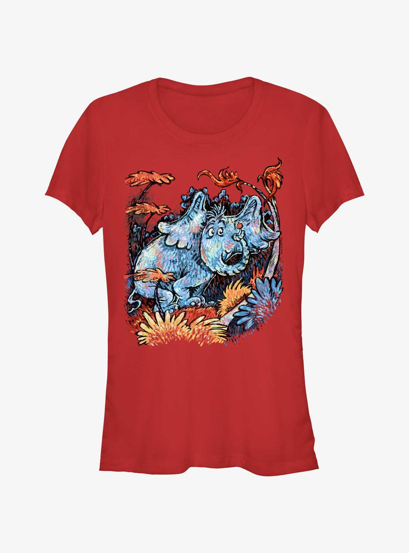 Dr. Seuss Horton Hears A Who Painting Girls T-Shirt, RED, hi-res