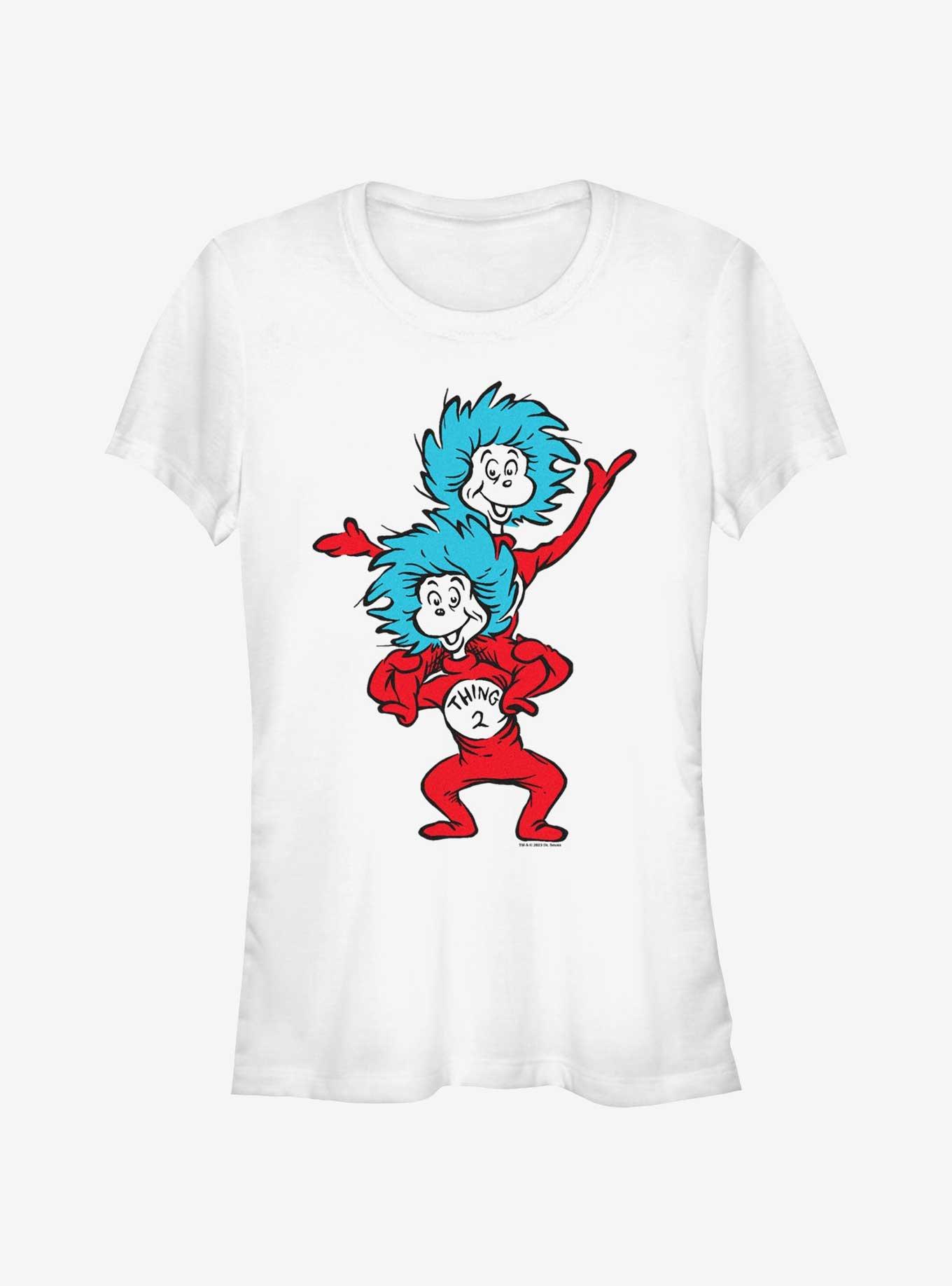 Dr. Seuss Thing 1 Thing 2 Girls T-Shirt, WHITE, hi-res