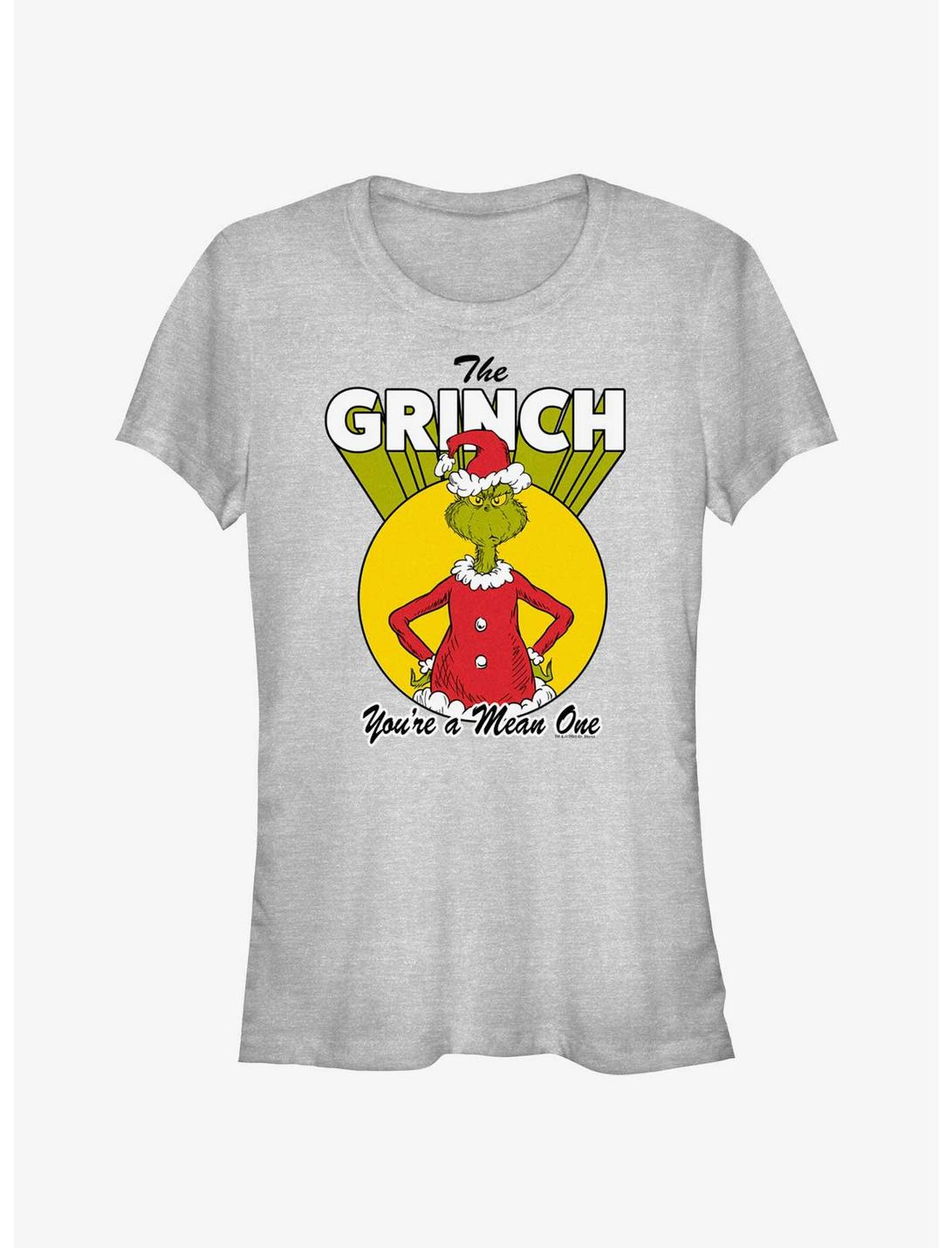 Dr. Seuss The Grinch You're A Mean One Girls T-Shirt, ATH HTR, hi-res