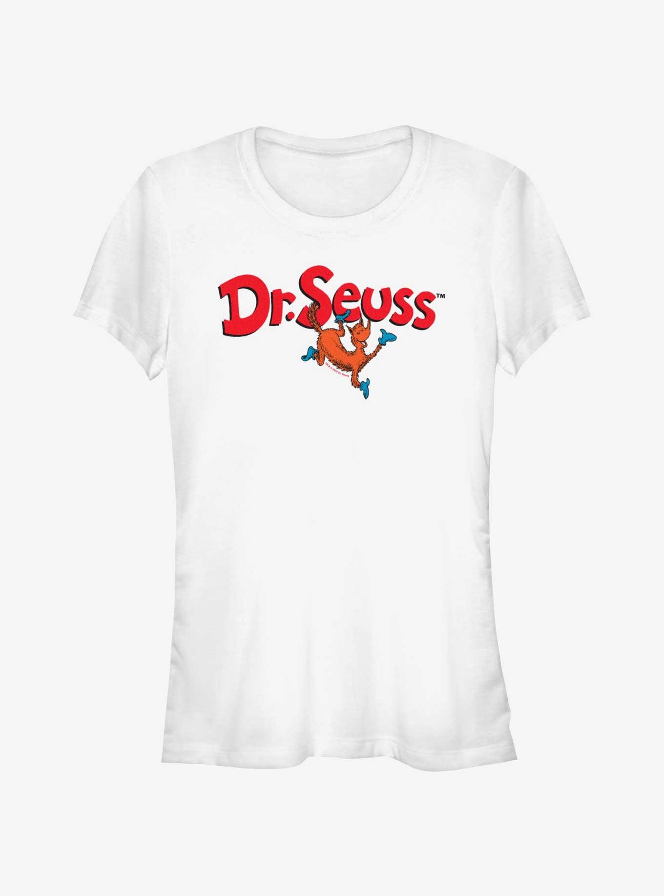 Dr. Seuss Fox Logo Girls T-Shirt, WHITE, hi-res