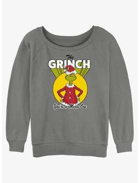 Dr. Seuss The Grinch You're A Mean One Girls Slouchy Sweatshirt, , hi-res