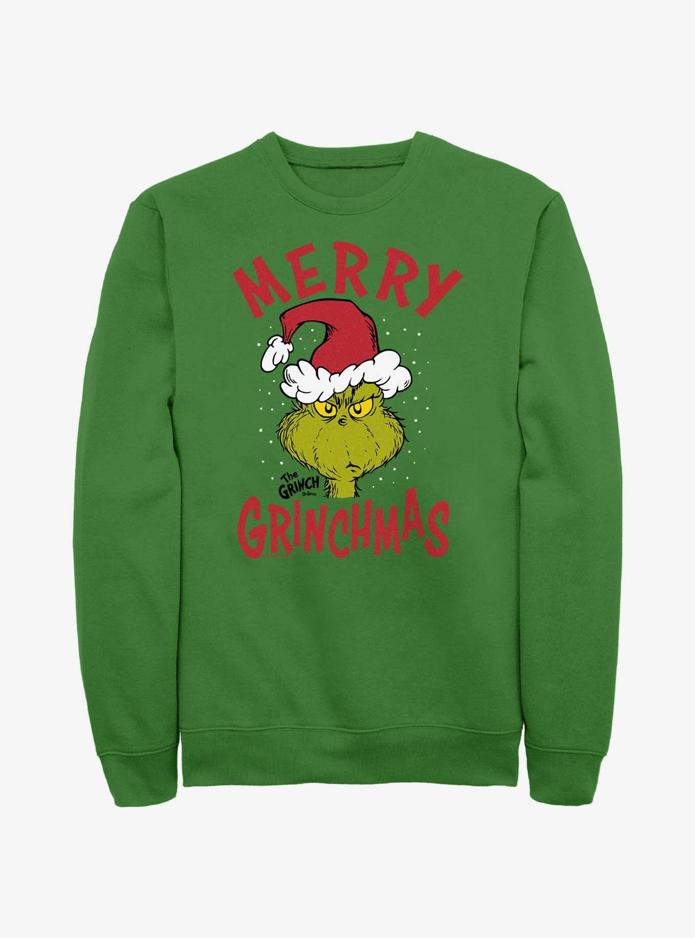 Dr. Seuss Merry Grinchmas Sweatshirt, KELLY, hi-res