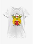 Dr. Seuss The Grinch You're A Mean One Youth Girls T-Shirt, WHITE, hi-res